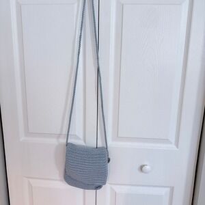 The Sak Crossbody Bag Women Small Blue Crochet Boho Coastal Small Purse